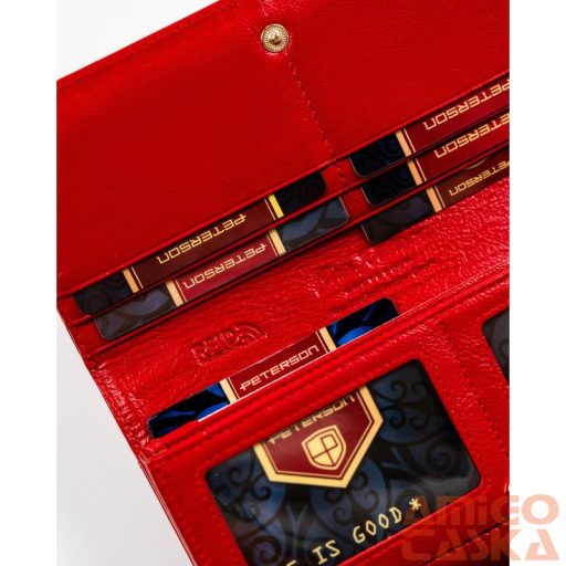 Peterson Női Bőr Pénztárca 42100-Saf-7266 Red - Piros