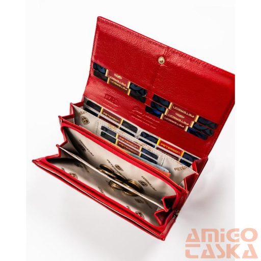Peterson Női Bőr Pénztárca 42100-Saf-7266 Red - Piros