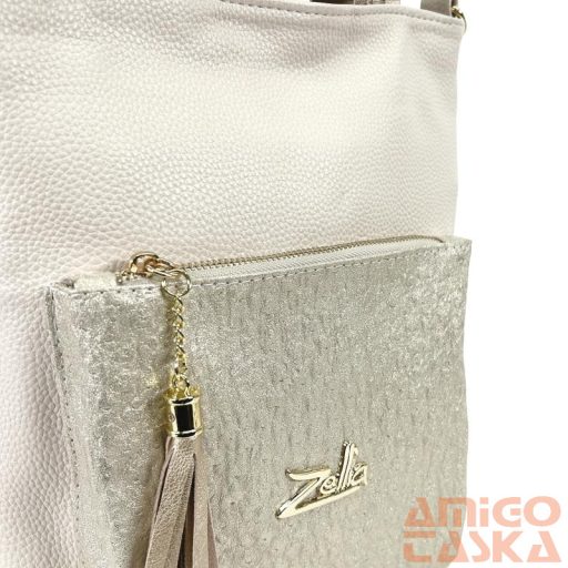 Zellia Női Válltáska/Kézitáska 17095 Beige-Arany - Strus -