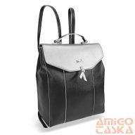 Zellia Női Hátizsák 16010 Fekete-Ezüst