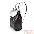 Zellia Női Hátizsák 16010 Fekete-Ezüst