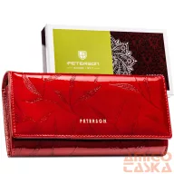 Peterson Női Bőr Pénztárca Ptn 72401-Lpc-2169 Red