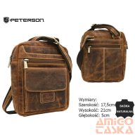   Peterson Férfi Bőr Táska Ptn Pr-99-Tmh-5962 Tan - Világos Barna