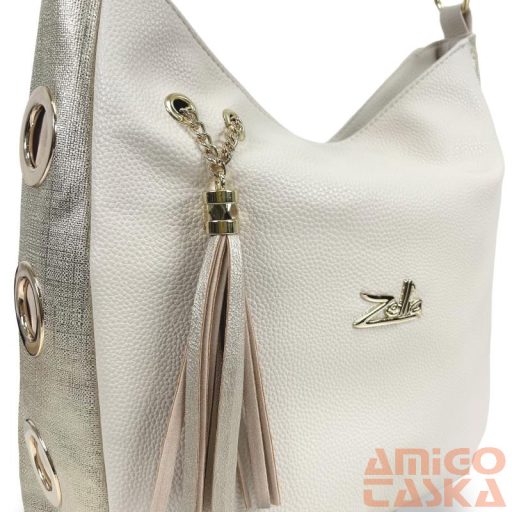 Zellia Női Válltáska 24151 Beige-Arany - Ch -