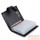 Peterson Bőr Kártyatartó Ptn Bc-103-Fekete Lakk Patentos