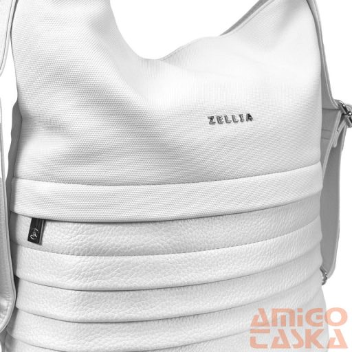 Zellia Női Válltáska/Hátizsáká Alakítható Hz-111 Pearl White - Fehér - Gyöngyházas
