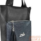 Zellia Női Válltáska/Kézitáska 17095 Fekete-Grafit - Groove -