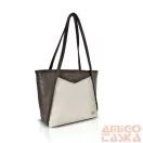 Zellia Női Válltáska ZVN26007 Barna-Beige