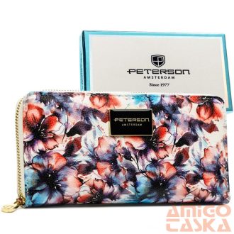   Peterson Női Pénztárca - Echo És Természetes Bőr Ptn Px25-Pf2-4900 Blue