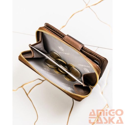 Peterson Női Pénztárca - Echo És Természetes Bőr Ptn Ps115-Hnl-2944 Brown
