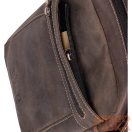 Férfi Bőr Oldaltáska 250587-Mh-6449 Sötét Barna/072