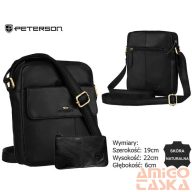 Peterson Férfi Bőr Oldaltáska Ptn 719E-Opu-6859 Fekete