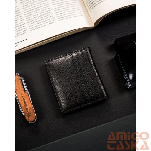 Cavaldi Bőr Kártyatartó Cw1015-Ndm-0865 Black - Fekete