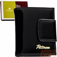 Peterson Női Bőr Pénztárca Ptn Lj-42329-0612 Black-Gold