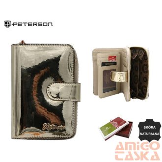   Peterson Női Bőr Pénztárca Ptn 1N-602-6877 Gold - Metál Arany