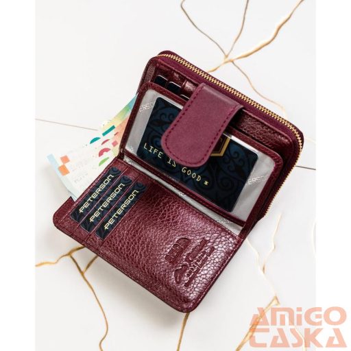 Peterson Női Pénztárca - Echo És Természetes Bőr Ptn Ps115-Hnl-2951 Purple