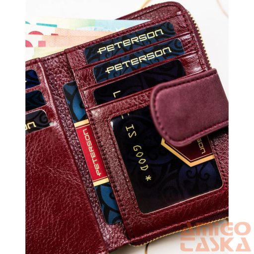 Peterson Női Pénztárca - Echo És Természetes Bőr Ptn Ps115-Hnl-2951 Purple
