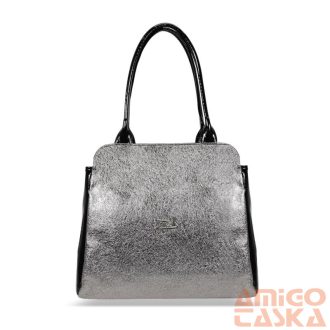 Zellia Női Válltáska 24153 Fekete-Grafit - Lakk-Crystal -