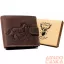 Férfi Bőr Pénztárca - Mintás - N992L-Chm-Horse-4576 - Ló Minta - Sötét Barna