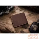 Férfi Bőr Pénztárca - Mintás - N992L-Chm-Horse-4576 - Ló Minta - Sötét Barna