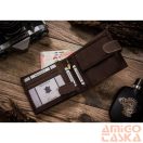 Férfi Bőr Pénztárca - Mintás - N992L-Chm-Horse-4576 - Ló Minta - Sötét Barna