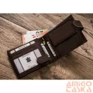 Férfi Bőr Pénztárca - Mintás - N992L-Chm-Horse-4576 - Ló Minta - Sötét Barna