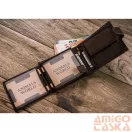 Férfi Bőr Pénztárca - Mintás - N992L-Chm-Horse-4576 - Ló Minta - Sötét Barna