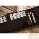 Férfi Bőr Pénztárca - Mintás - N992L-Chm-Horse-4576 - Ló Minta - Sötét Barna