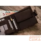 Férfi Bőr Pénztárca - Mintás - N992L-Chm-Horse-4576 - Ló Minta - Sötét Barna