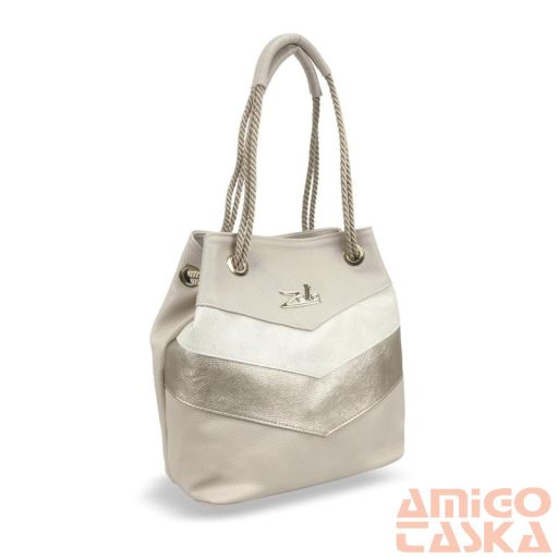Zellia Női Válltáska 24056 Beige-Arany - Pearl -