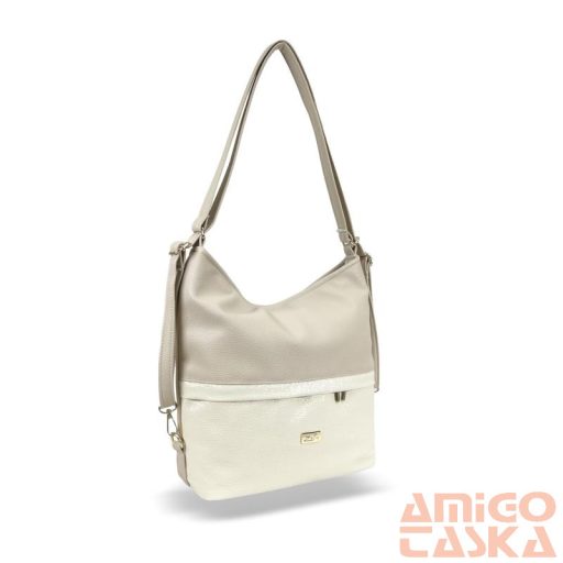 Zellia Női Válltáska/Hátizsáká Alakítható Zlb275 Beige - Shiny -