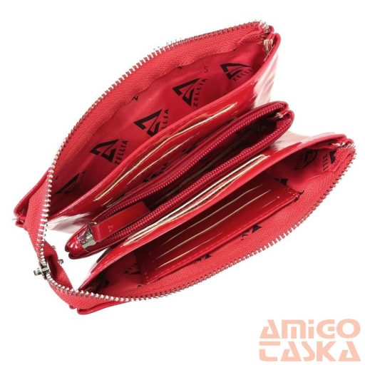 Zellia Női Pénztárca Hz-127 K892 - 2166 -Aurora Red - Piros Lakk