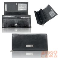   Jennifer Jones Női Pénztárca 1109-7 Fekete - Nagy Méret - Cipzáros Aprótartóval