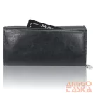 Jennifer Jones Női Pénztárca 1109-7 Fekete - Nagy Méret - Cipzáros Aprótartóval