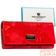   Peterson Női Pénztárca - Echo És Természetes Bőr Ptn Ps401-Mlf-2470 Red