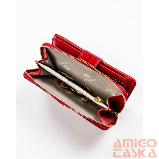 Peterson Női Bőr Pénztárca Ptn 76116-Cb-8744 Red