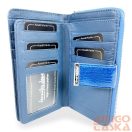 Jennifer Jones Női Bőr Pénztárca 5280-2 Kék Lakk - Közepes Méret