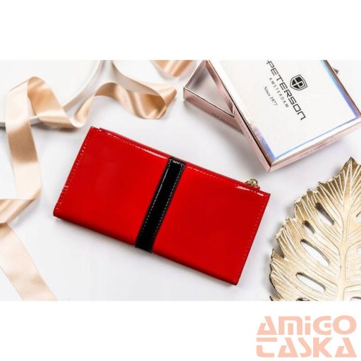 Peterson Női Pénztárca Ptn 004-Lak-9604 Red-Black
