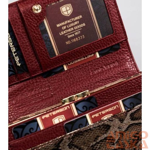 Peterson Női Bőr Pénztárca  Ptn Bs-466 Sn/Red