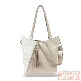 Zellia Női Válltáska 24167 Beige-Arany - Pearl -