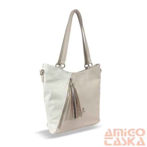 Zellia Női Válltáska 24167 Beige-Arany - Pearl -