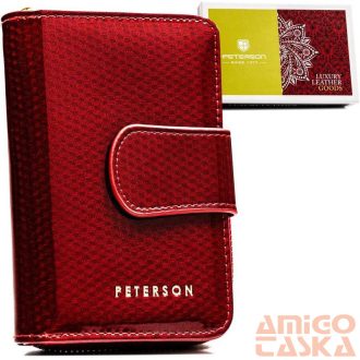  Peterson Női Bőr Pénztárca Ptn 76115-Sbr-0806 Red - Piros