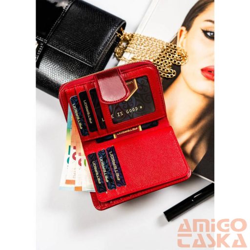 Peterson Női Bőr Pénztárca Ptn 76115-Sbr-0806 Red - Piros