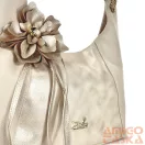 Zellia Női Válltáska 26038F Beige-Arany - Glass - Virág Dísszel -