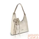 Zellia Női Válltáska 26038F Beige-Arany - Csillámos - Virág Dísszel -