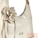 Zellia Női Válltáska 26038F Beige-Arany - Csillámos - Virág Dísszel -