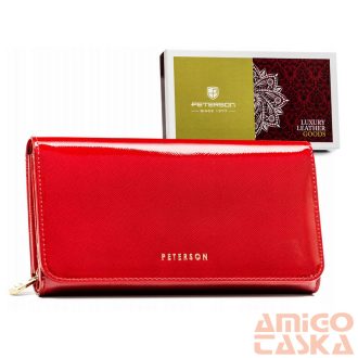 Peterson Női Bőr Pénztárca 421077-Saf-7228 Red - Piros