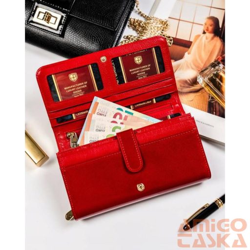 Peterson Női Bőr Pénztárca 421077-Saf-7228 Red - Piros