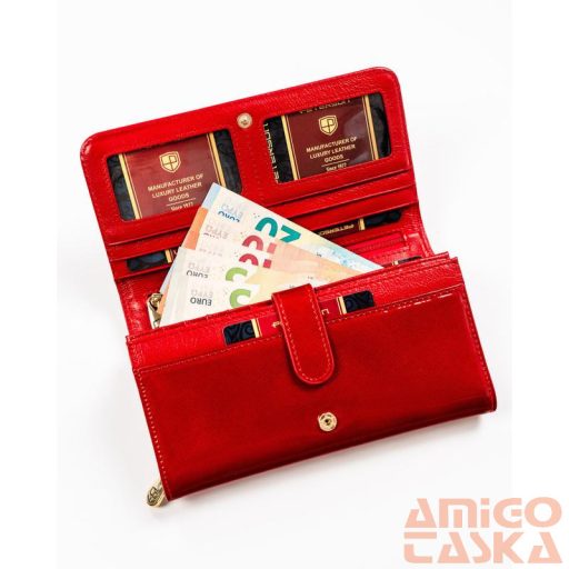 Peterson Női Bőr Pénztárca 421077-Saf-7228 Red - Piros