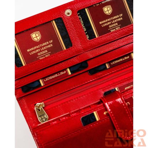 Peterson Női Bőr Pénztárca 421077-Saf-7228 Red - Piros